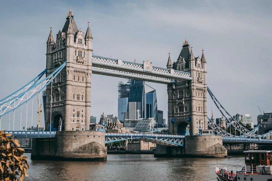 Tower Bridge crossing the River Thames in London